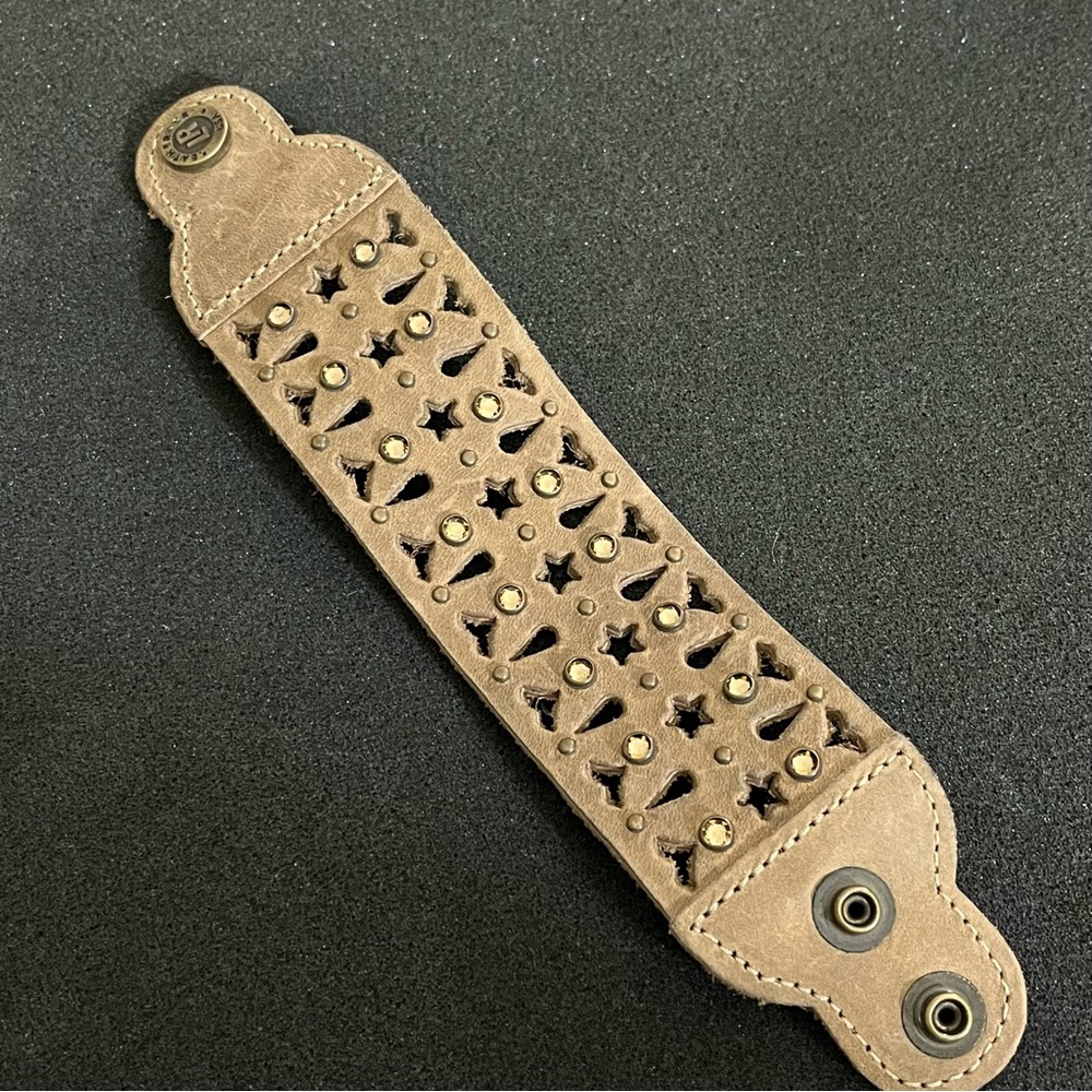Leatherock Brown Bracelet with Intricate Design